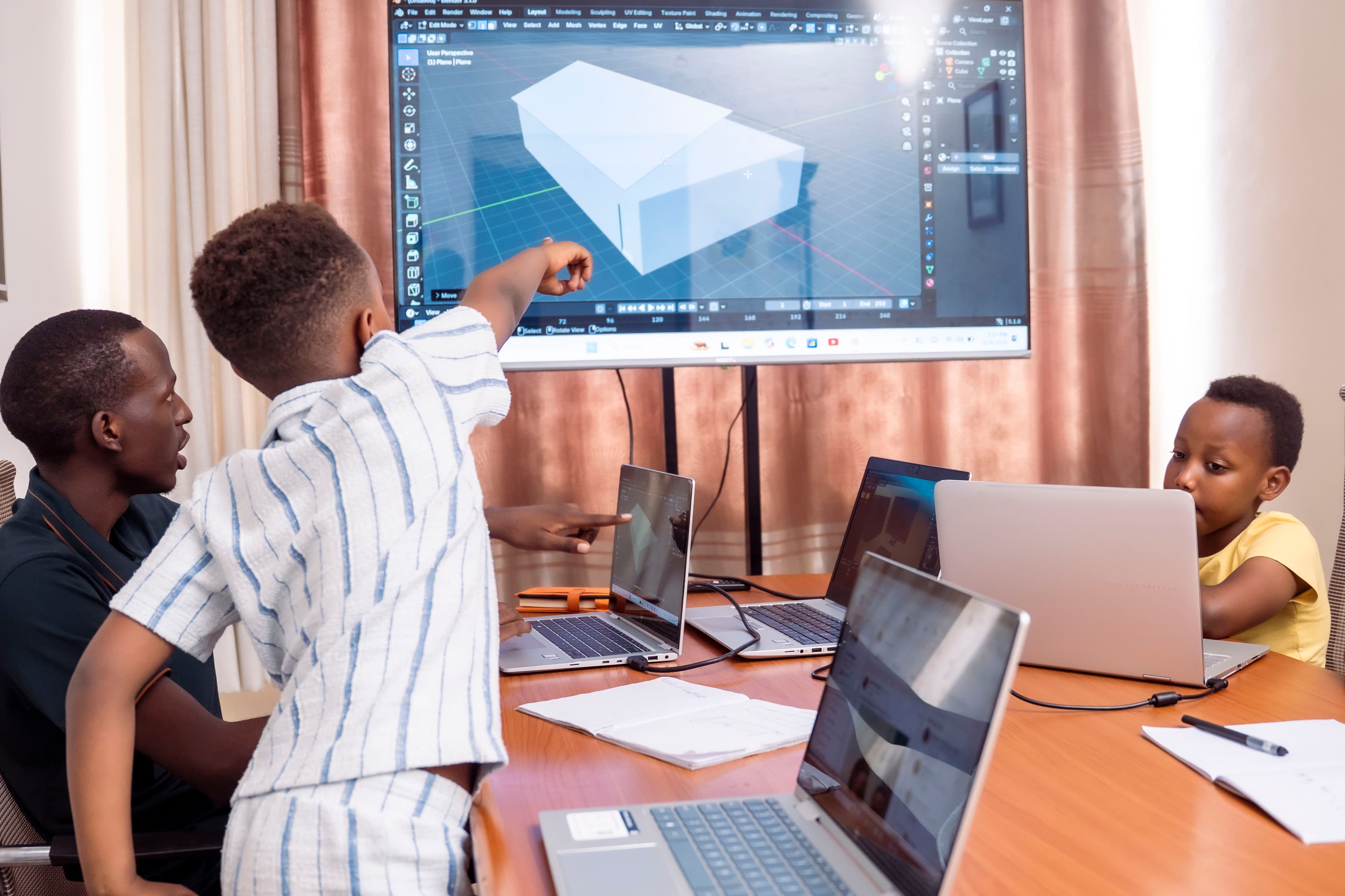 Child taking first steps in tech